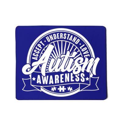 Accept Understand Love  Autism Awareness Logo Mousepad