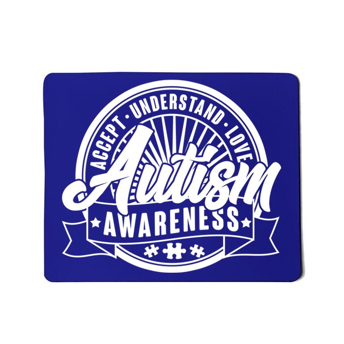 Accept Understand Love  Autism Awareness Logo Mousepad