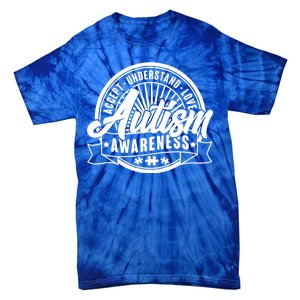 Accept Understand Love  Autism Awareness Logo Tie-Dye T-Shirt