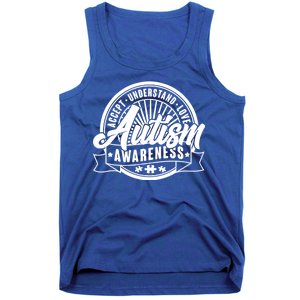 Accept Understand Love  Autism Awareness Logo Tank Top