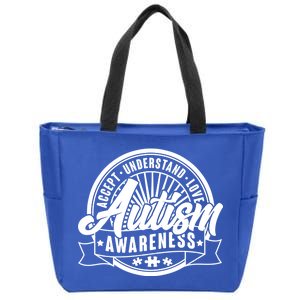 Accept Understand Love  Autism Awareness Logo Zip Tote Bag