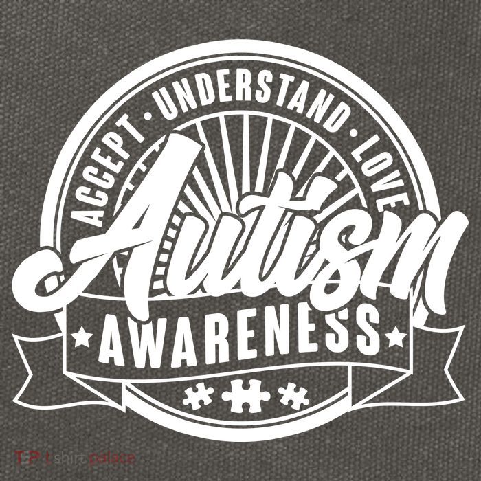 Accept Understand Love  Autism Awareness Logo Cotton Canvas Backpack