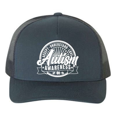 Accept Understand Love  Autism Awareness Logo Yupoong Adult 5-Panel Trucker Hat