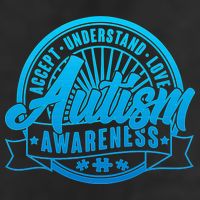 Accept Understand Love  Autism Blue Imprint 7 Panel Mesh Trucker Snapback Hat