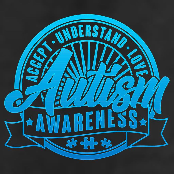 Accept Understand Love  Autism Blue Imprint 7 Panel Mesh Trucker Snapback Hat