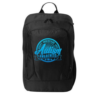 Accept Understand Love  Autism Blue Imprint City Backpack