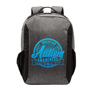 Accept Understand Love  Autism Blue Imprint Vector Backpack