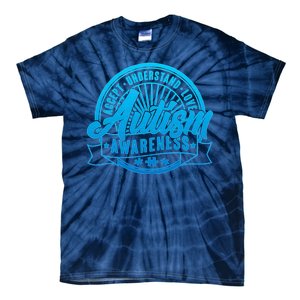 Accept Understand Love  Autism Blue Imprint Tie-Dye T-Shirt