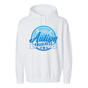 Accept Understand Love  Autism Blue Imprint Garment-Dyed Fleece Hoodie