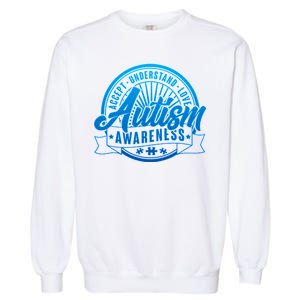 Accept Understand Love  Autism Blue Imprint Garment-Dyed Sweatshirt