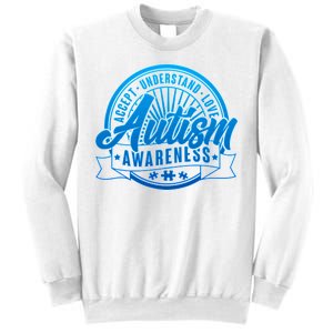 Accept Understand Love  Autism Blue Imprint Sweatshirt