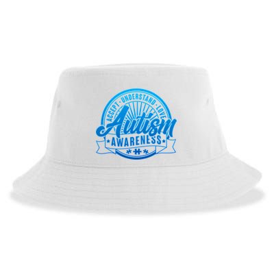 Accept Understand Love  Autism Blue Imprint Sustainable Bucket Hat