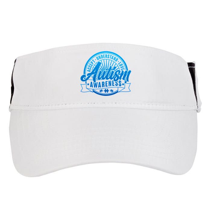 Accept Understand Love  Autism Blue Imprint Adult Drive Performance Visor