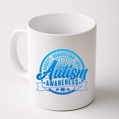 Accept Understand Love  Autism Blue Imprint Coffee Mug