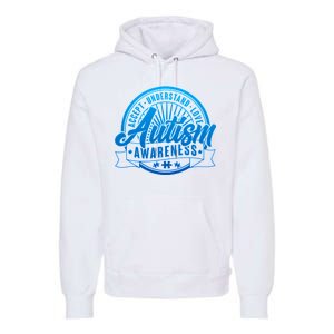 Accept Understand Love  Autism Blue Imprint Premium Hoodie