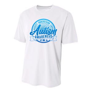 Accept Understand Love  Autism Blue Imprint Youth Performance Sprint T-Shirt