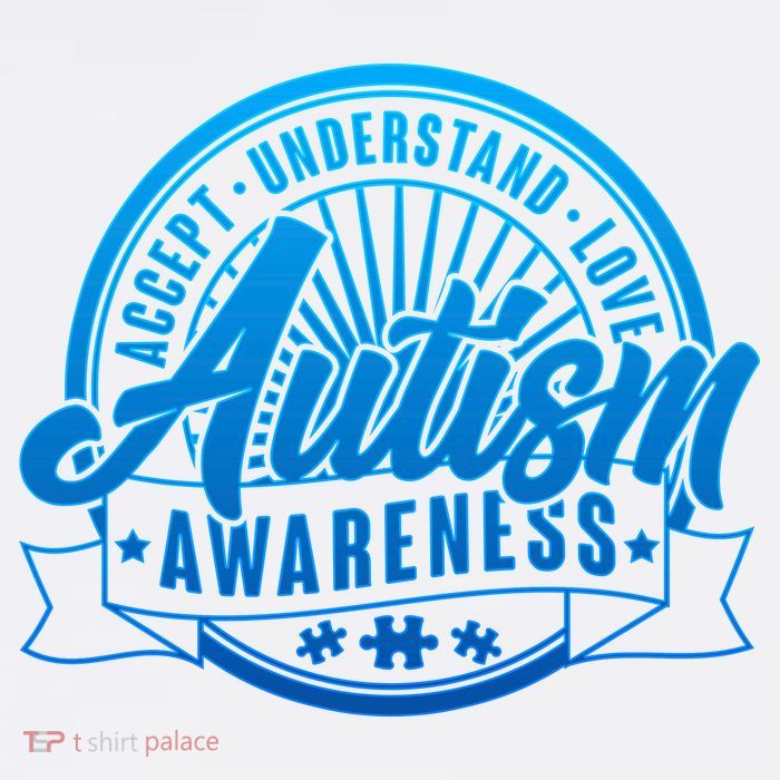 Accept Understand Love  Autism Blue Imprint Poster