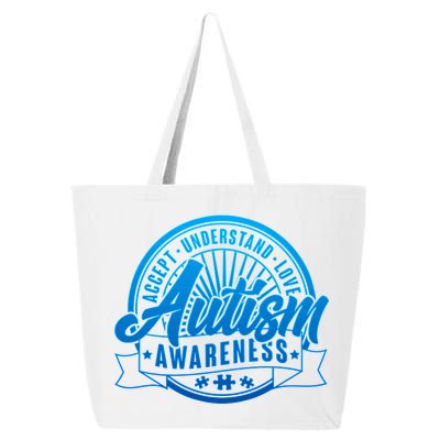 Accept Understand Love  Autism Blue Imprint 25L Jumbo Tote