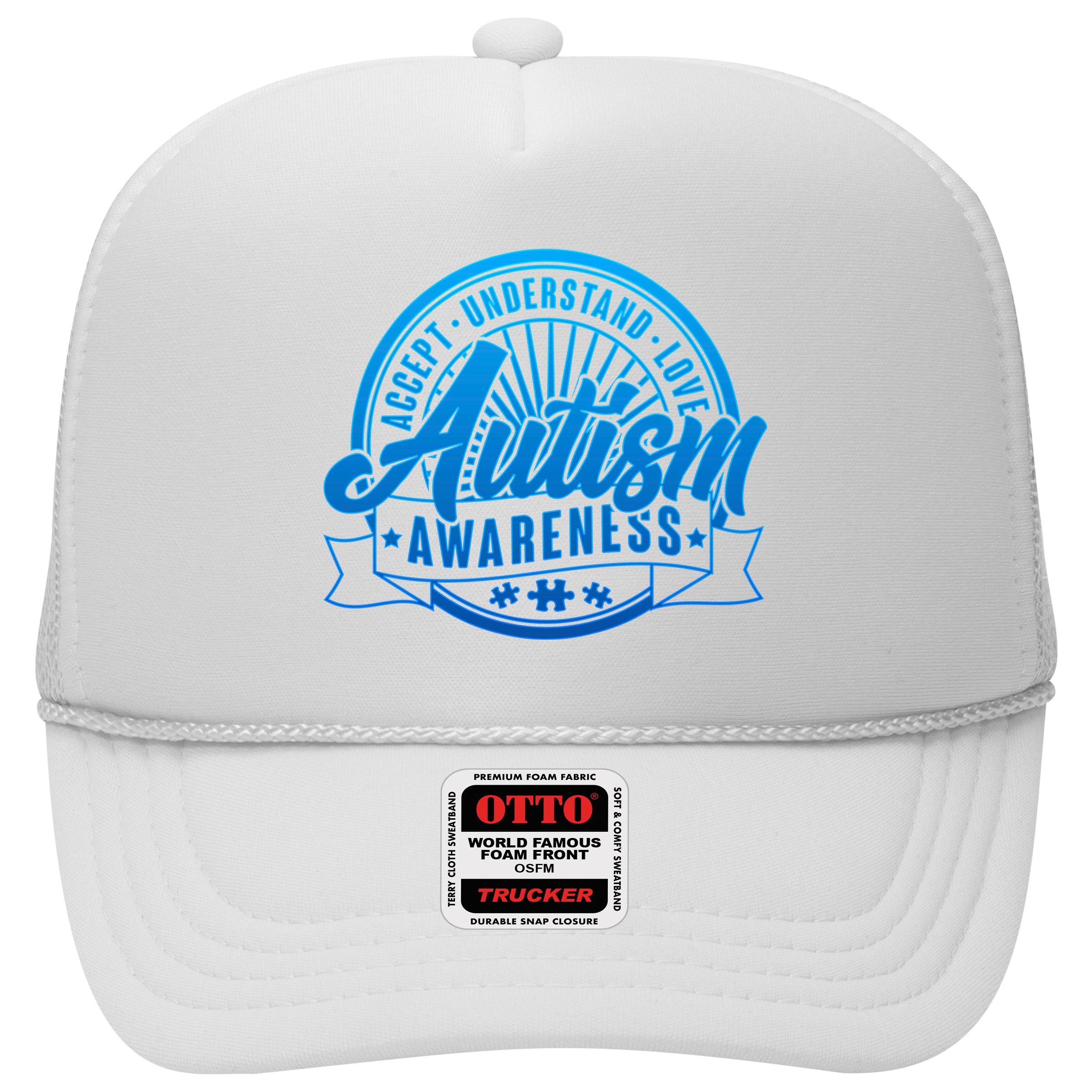 Accept Understand Love  Autism Blue Imprint Hat