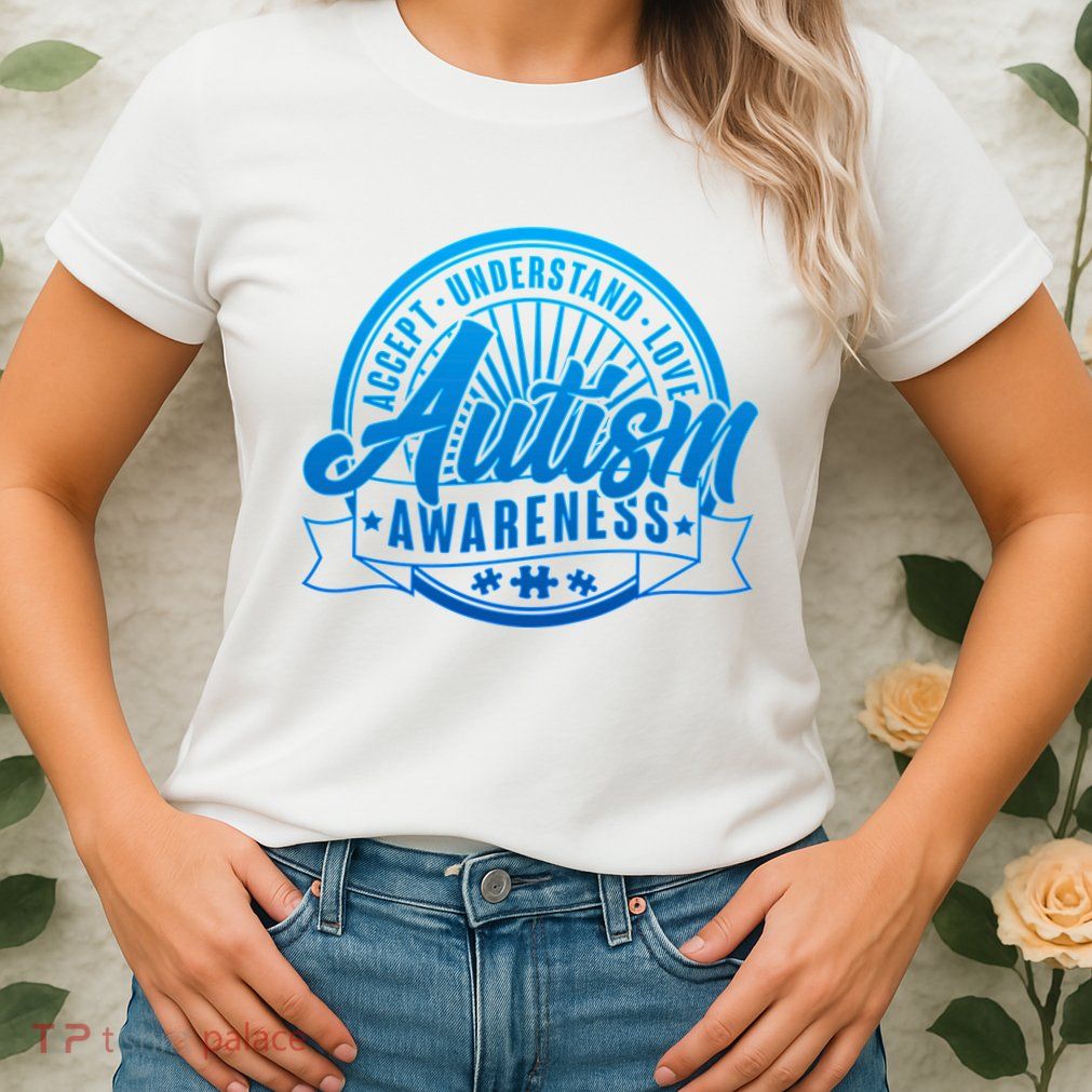 Accept Understand Love  Autism Blue Imprint Womens T-Shirt