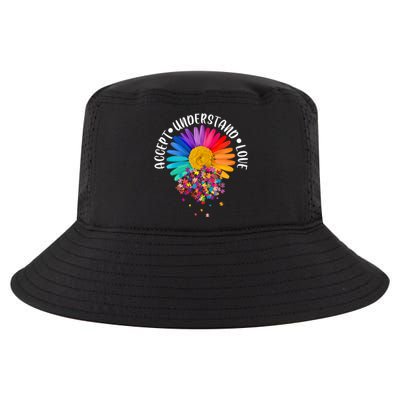 Accept Understand Love Autism Flower Puzzle Pieces Cool Comfort Performance Bucket Hat