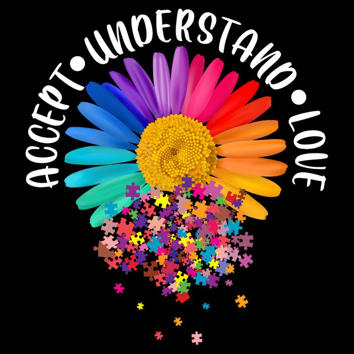 Accept Understand Love Autism Flower Puzzle Pieces Cooling Performance Crew T-Shirt