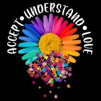 Accept Understand Love Autism Flower Puzzle Pieces City Backpack