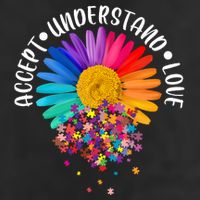 Accept Understand Love Autism Flower Puzzle Pieces Adult Drive Performance Visor
