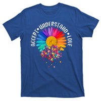 Accept Understand Love Autism Flower Puzzle Pieces T-Shirt