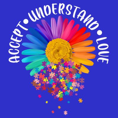 Accept Understand Love Autism Flower Puzzle Pieces T-Shirt