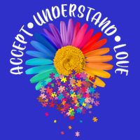 Accept Understand Love Autism Flower Puzzle Pieces T-Shirt