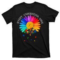 Accept Understand Love Autism Sunflower T-Shirt