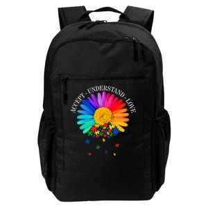 Accept Understand Love Autism Sunflower Daily Commute Backpack