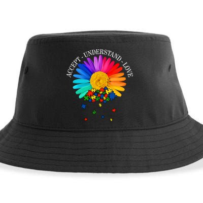 Accept Understand Love Autism Sunflower Sustainable Bucket Hat