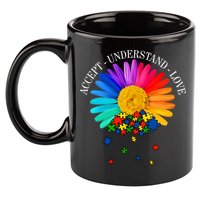 Accept Understand Love Autism Sunflower 11oz C Handle Ceramic Mug