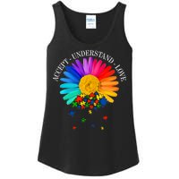 Accept Understand Love Autism Sunflower Ladies Essential Tank