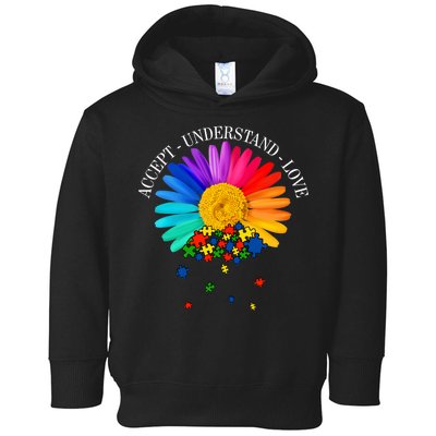 Accept Understand Love Autism Sunflower Toddler Hoodie