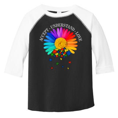 Accept Understand Love Autism Sunflower Toddler Fine Jersey T-Shirt