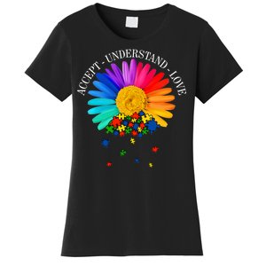 Accept Understand Love Autism Sunflower Women's T-Shirt