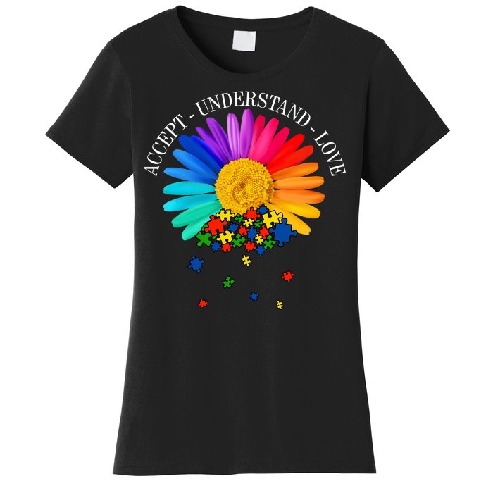 Accept Understand Love Autism Sunflower Women's T-Shirt