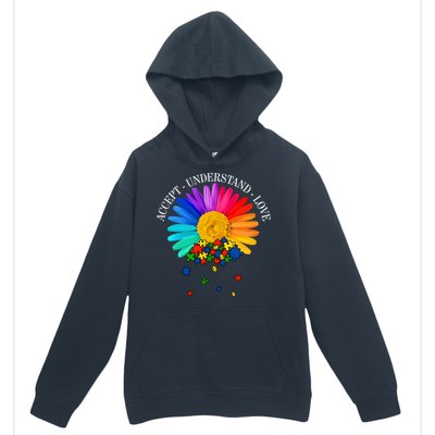 Accept Understand Love Autism Sunflower Urban Pullover Hoodie