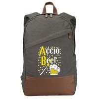 Accio Beer Wizard Wand Funny St Patrick's Day Cotton Canvas Backpack