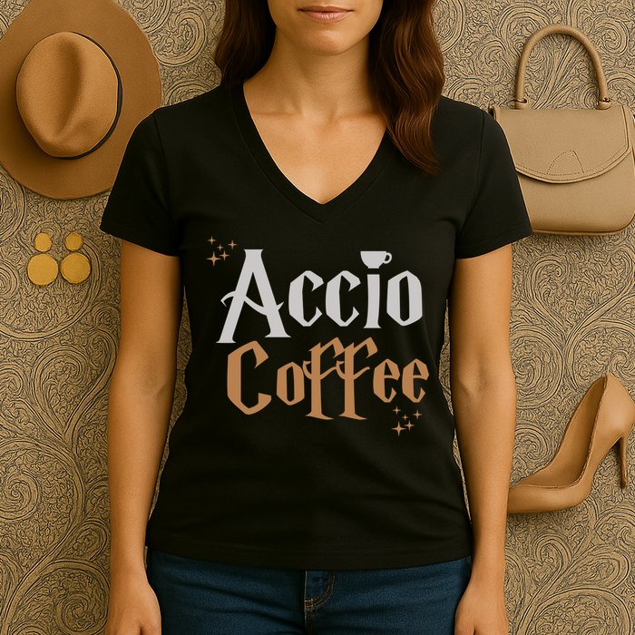 Accio Coffee Women's V-Neck T-Shirt