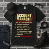 Account Manager Dictionary Definition Term Tall T-Shirt