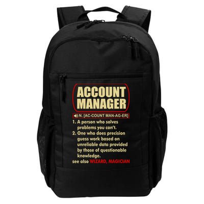 Account Manager Dictionary Definition Term Daily Commute Backpack