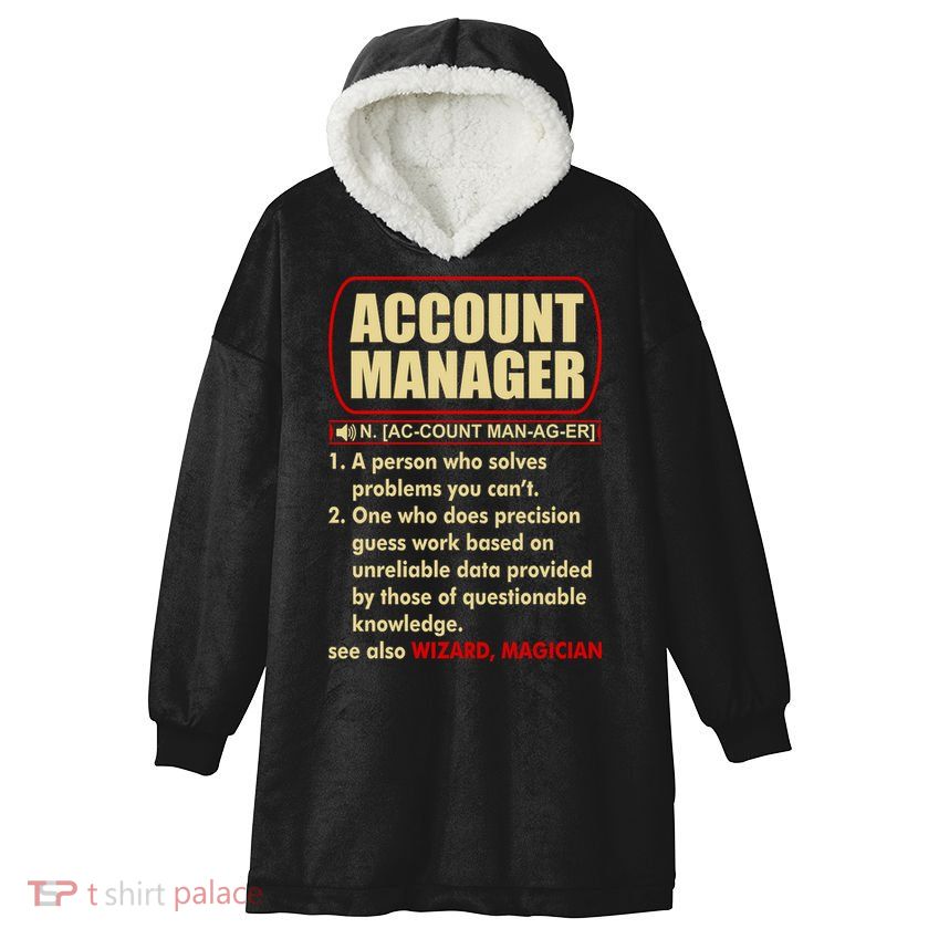Account Manager Dictionary Definition Term Hooded Wearable Blanket