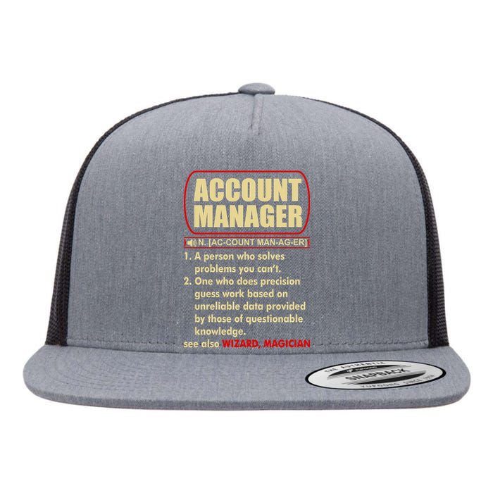 Account Manager Dictionary Definition Term Flat Bill Trucker Hat