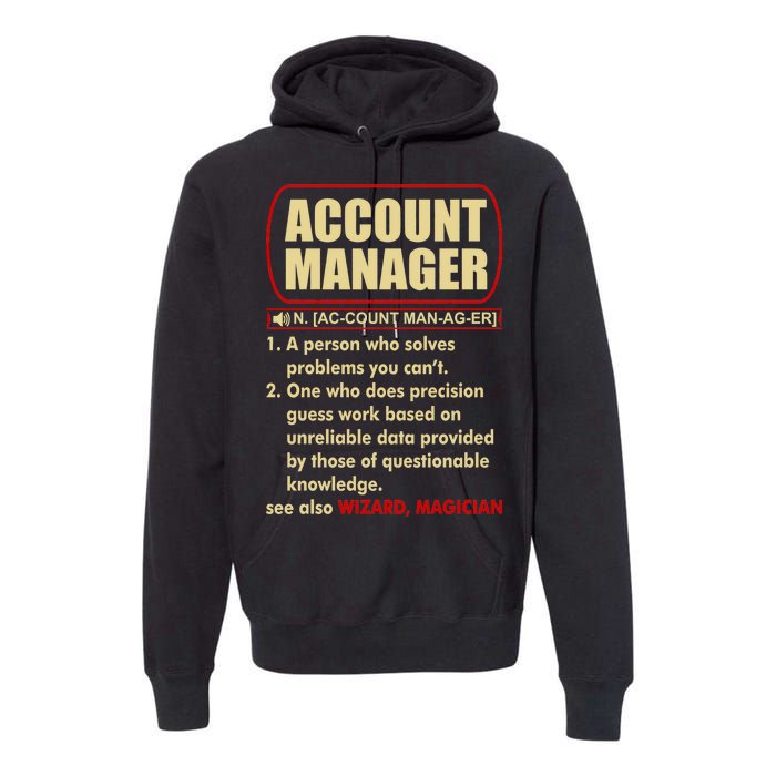 Account Manager Dictionary Definition Term Premium Hoodie