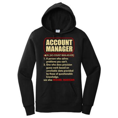 Account Manager Dictionary Definition Term Women's Pullover Hoodie