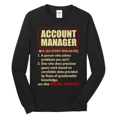Account Manager Dictionary Definition Term Tall Long Sleeve T-Shirt